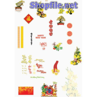 Vector họa tiết tết đẹp cho mùa xuân