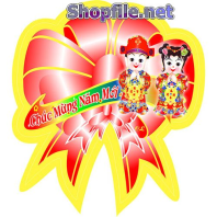 Vector họa tiết tết cái nơ màu hồng