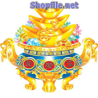 Vector họa tiết tết cục vàng lớn