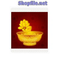 Vector họa tiết tết bông sen vàng