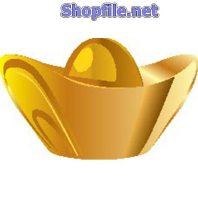 Vector họa tiết tết cục vàng to