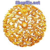 Vector họa tiết tết tấm vàng hình tròn