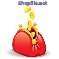 Vector họa tiết tết cái túi đỏ đựng vàng