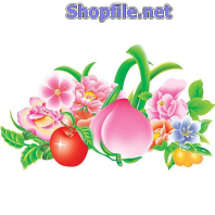 Vector họa tiết tết trái đào tiên