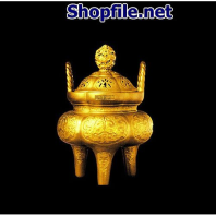 Vector họa tiết tết cái chum vàng