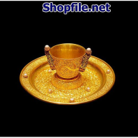 Vector họa tiết tết cái chén vàng