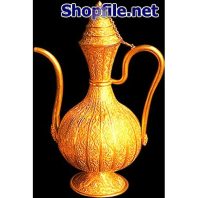 Vector họa tiết tết cái bình nước vàng