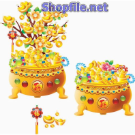 Vector họa tiết tết cái cây bằng vàng