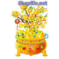 Vector họa tiết tết cái cây mai bằng vàng