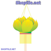 Vector họa tiết tết lồng đèn cánh sen