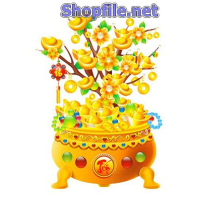 Vector họa tiết tết cái cây lá vàng