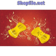 Vector họa tiết tết hai miếng vàng