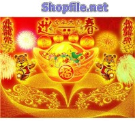 Vector họa tiết tết cục vàng rồng