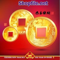 Vector họa tiết tết đồng tiền vàng thời xưa