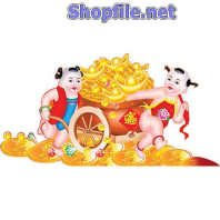 Vector họa tiết tết hai đứa nhỏ