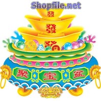 Vector họa tiết tết cái tháp vàng