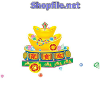 Vector họa tiết tết cái tháp vàng nhỏ