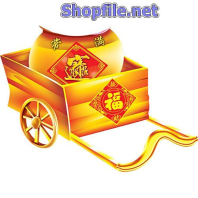 Vector họa tiết tết xe kéo bằng vàng