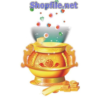 Vector họa tiết tết cái chum vàng