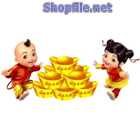 Vector họa tiết tết hai đứa nhỏ vui chơi