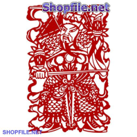 Vector họa tiết tết hình ông thần tài