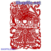 Vector họa tiết tết hình quan công