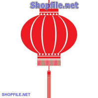 Vector họa tiết tết cái lồng đèn đỏ