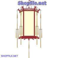 Vector họa tiết tết lồng đèn giấy trắng