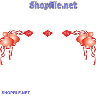 Vector họa tiết tết logo lồng đèn đẹp