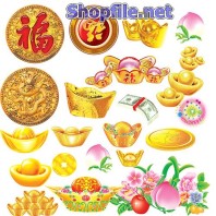 Vector họa tiết tết vàng vàng