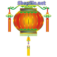 Vector họa tiết tết lồng đèn thái hậu