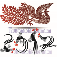 Vector con gà tung cánh