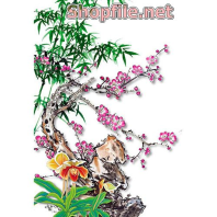 Vector hoa lan rừng khoe sắc