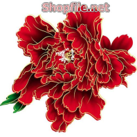 Vector bông hoa cúc đỏ thắm