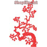 Vector cây mai màu đỏ