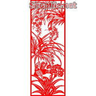 Vector hoa lan rừng đỏ