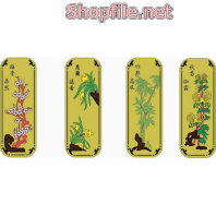 Vector cây trúc trang trí trong nhà đẹp