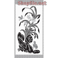 Vector bức trang cây hoa lan