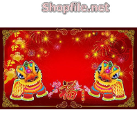 Vector múa song lân đón tết