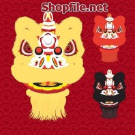 Vector đầu con lân