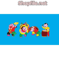 Vector cậu bé hàng xóm múa lân