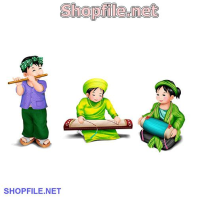 Vector cậu bé chơi đàn