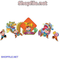 Vector đội lân nhỏ tuổi