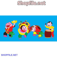 Vector đội lân xóm làng