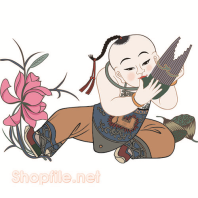 Vector kim đồng bắt vịt trời