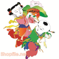 Vector kim đồng ngọc nữ đánh nhau