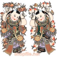 Vector kim đồng và những quả đào