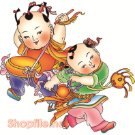 Vector kim đồng nhảy múa