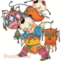 Vector ngọc nữ kim động vui đùa cùng lồng đèn