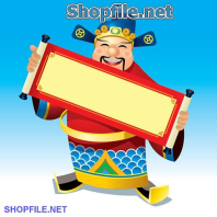 Vector thần tài chúc tết